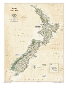 New Zealand Executive Map Tubed
