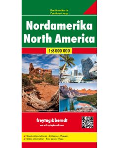 North America, continent map 1:8m