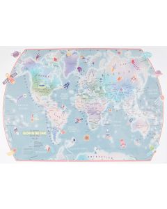 Outer Glow in the Dark Childrens World Wall Map