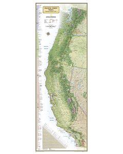 Pacific Crest Trail Map Laminated