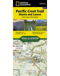 Pacific Crest Trail Shasta and Lassen Map