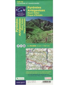 Pyrenees Ariegeoises Mont Valier IGN Top 75