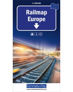 Railmap Europe Kummerly and Frey