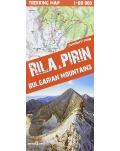 Rila and Pirin Bulgarian Mountains Terraquest Map