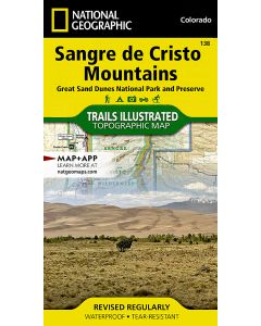 Sangre de Cristo Mountains Map Great Sand Dunes Nat Park