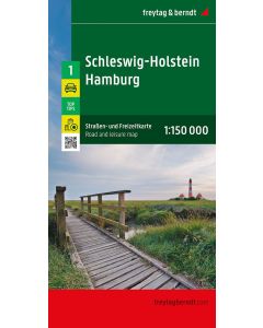 SchleswigHolstein Hamburg Road and Leisure Map