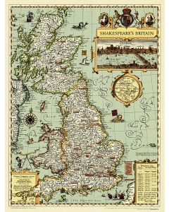 Shakespeares Britain Map Tubed