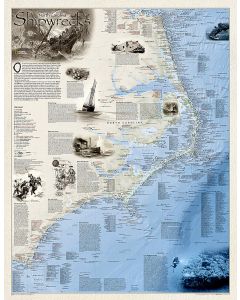 Shipwrecks of the Outer Banks Map Tubed