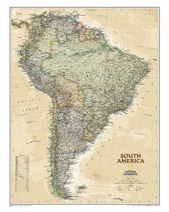 South America Executive Map Laminated