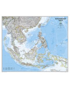 Southeast Asia Classic Map Laminated