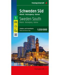 Sweden South Road and Leisure Map