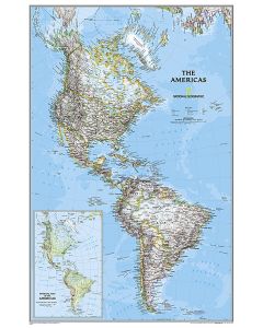The Americas Classic Map Laminated