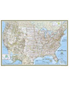 United States Classic Map Enlarged and Laminated