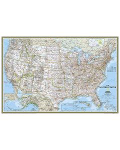 United States Classic Map Poster Size and Tubed