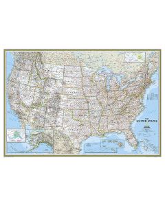 United States Classic Map Tubed