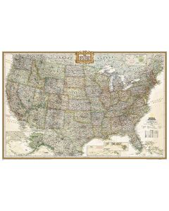 United States Executive Map Poster Size and Tubed