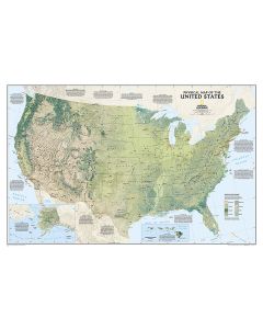 United States Physical Map Tubed