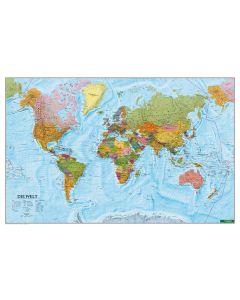 wallmap: The World, 1:35000000, metalbacked in a tube
