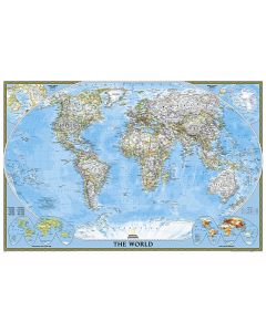 World Classic Map Poster Size and Laminated