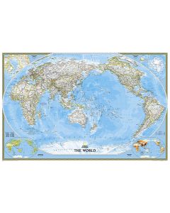 World Classic Pacific Centered Map Laminated