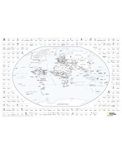 World Coloring Map tubed