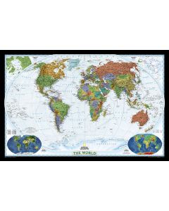 World Decorator Map Enlarged and Laminated