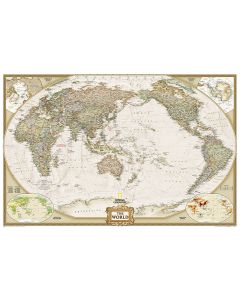 World Executive Pacific Centered Map Laminated