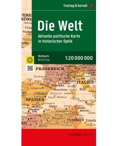 World Map Current map in antique style