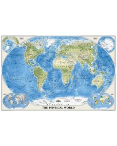 World Physical Map Tubed