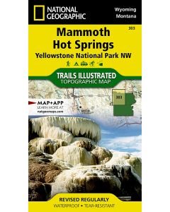 Yellowstone National Park NW Mammoth Hot Springs Map