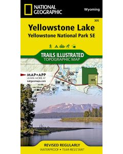 Yellowstone National Park SE Yellowstone Lake Map