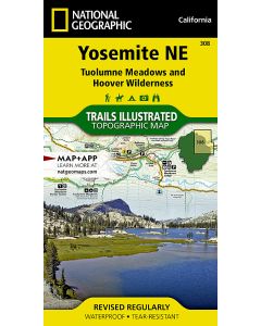 Yosemite NE Tuolumne Meadows and Hoover Wilderness Map