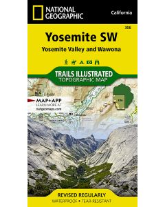 Yosemite SW Yosemite Valley and Wawona Map