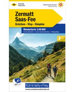 Zermatt Saas Fee Hiking Map