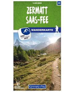 Zermatt Saas Fee Hiking Map