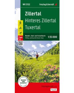 Zillertal hiking cycling and leisure map